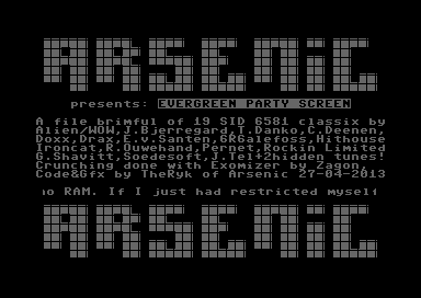 Evergreen Party Screen