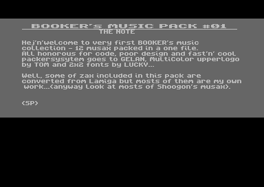 Bookers Music Pack
