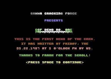 GFC Demo One