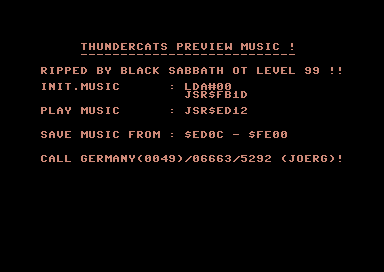 Thundercats Preview Music