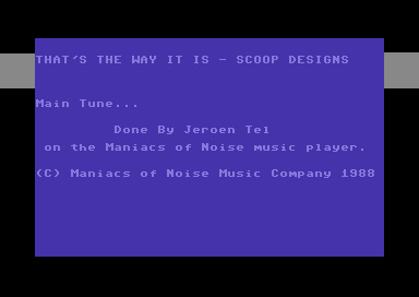 Thats the Way It Is Main Tune
