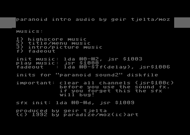 Paranoid Sound 1