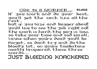 Ode to a Worker