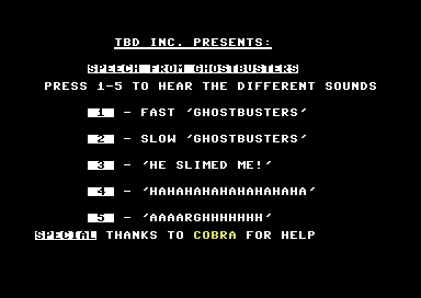 Speech from Ghostbusters