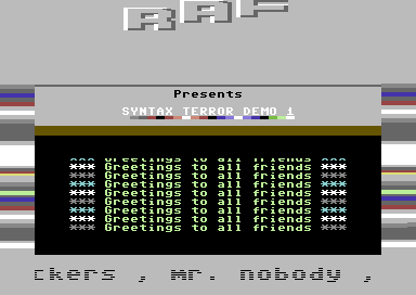 Syntax Terror Demo 1