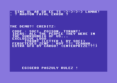 Nagyon Fatal Error