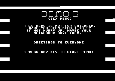 Demo VI Sex Demo