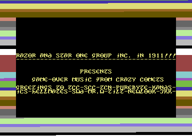 Game Over Music from Crazy Comets