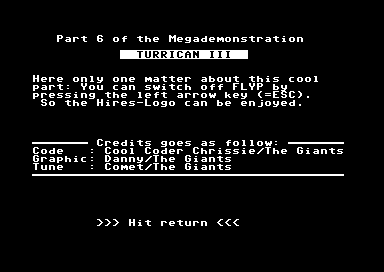 Turrican 3 Demo