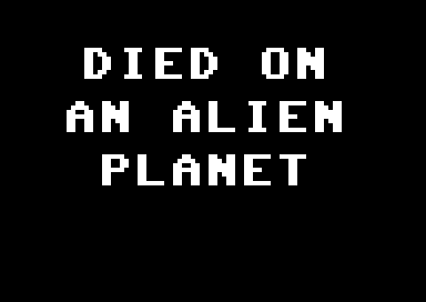 Died on an Alien Planet