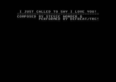 I Just Called to Say I Love You