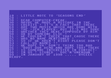 Seasons End