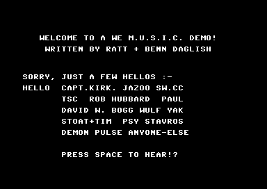 We Music Demo Disk
