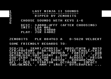 Last Ninja 2 Sounds