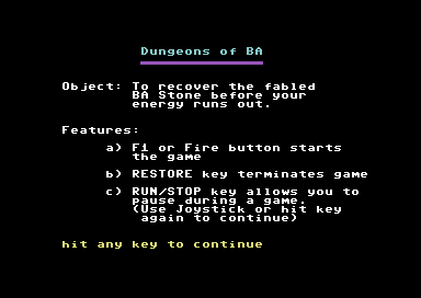 Dungeons Of Ba