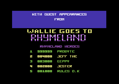 Wallie Goes To Rhymeland